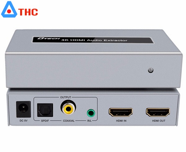 Bộ chuyển HDMI vào HDMI tác âm thanh HDMI to AV Dtech chính hãng 